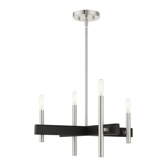 Livex Lighting - Denmark - 4 Light Chandelier in Mid Century Modern Style - 20