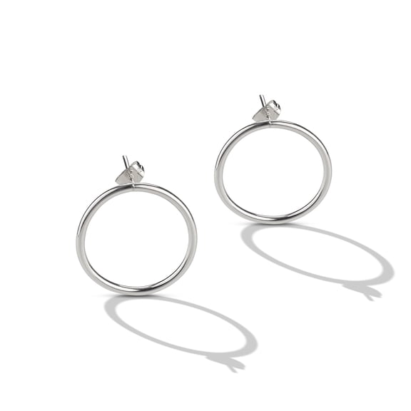 Sterling Silver Circle Post Earrings