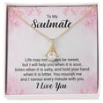 thumbnail image 2 of To My Soulmate Life May Not Always be Sweet Alluring Ribbon Necklace Message Card, 2 of 20