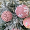 thumbnail image 3 of 10Cm Christmas Ball Xmas Ornament Christmas Tree Decoration Hanging Pendant Pink Home Party Decor 2025 New Year Supplies, 3 of 9