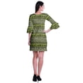 thumbnail image 4 of Moomaya Womens Imprimé Courte Robe Cloche Manches Robes de Décalage pour les Femmes Occasionnels Vêtements d'Été, 4 of 6