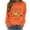Orange, variant on Busydd Thanksgiving Sweatshirt Orange Crewneck Sweatshirts Fashion Pumpkin Graphic Sweatshirts Grateful Blessed Fall Sweatshirt Long Sleeve Pullover Tops for Women