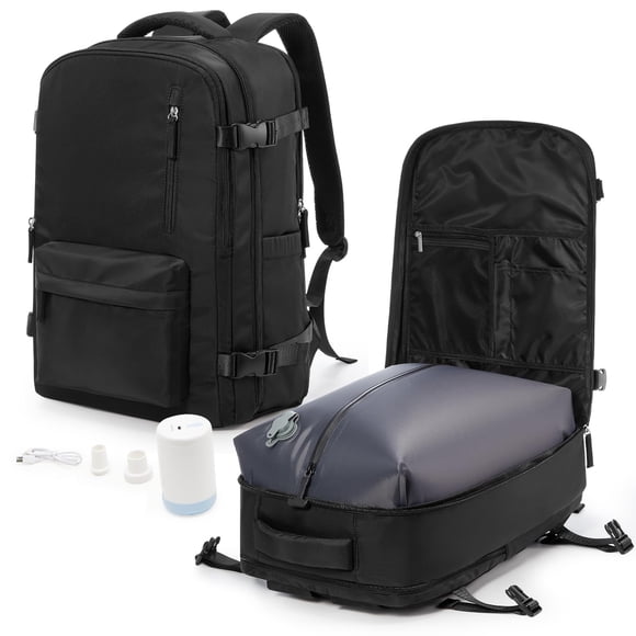 VGCUB Sac à Dos sous Vide Voyage avec Pompe Électrique Système de Sacs sous Vide Rangement Bagage Cabine Travail Ordinateur Portable Affaires Imperméable Collège Compression Article Personnel Jour