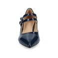 thumbnail image 6 of Journee Womens Carnation Kitten Heel Mary Jane Pointed Toe Buckle Detail Comfort Pumps, Widths Available, 6 of 9