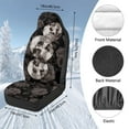 thumbnail image 5 of Binienty Skull and Rose Car Seat Covers Full Set Winter Warm Fluffy Automotive Seat Cover Protector 2 Piece Soft Plush Fuzzy Car Interior Set Halloween Decor, 5 of 8