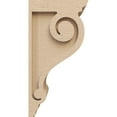 thumbnail image 3 of 6"W x 6"D x 12"H Wide Scroll Rough Cedar Woodgrain TimberThane Corbel, Primed Tan, 3 of 6