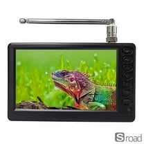 5 Inch Portable Digital TV With ATSC Tuner - Small LCD TV For Car & Home, Supports DVB-T2/ISDB-T, Built-in Battery, With Remote, Antenna For Indoor Outdoor Use