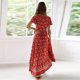 thumbnail image 4 of Vestido Bohemio Floral Vestido Largo Con Abertura Lateral Vestido de Verano Vestido de Verano Con Cuello en V Para Mujer Vestido de Vacaciones Con Estampado Floral Bohemio de Playa Odeerbi  ODB115567, 4 of 6