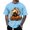 A111 Light Blue, variant on Glisme Men's Halloween T-Shirts Pumpkin Print Short Sleeve Crew Neck T-Shirt Party Loose Fit Men Tops