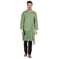 thumbnail image 1 of Atasi Indian Designer Kurta For Mens Party Wear Solid Color Ethnic Long Shirt, 1 of 7