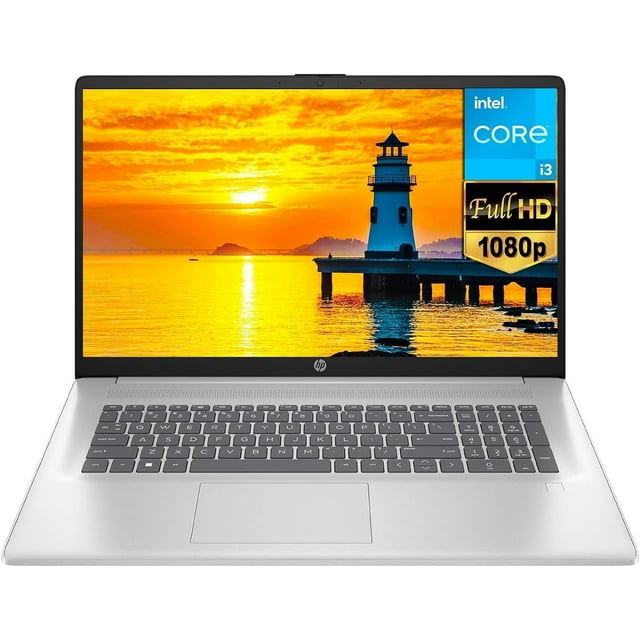 HP 17.3" FHD 1920 x 1080 Laptop | Intel Core i3-N305 Processor | Intel UHD Graphics | Fingerprint Reader | 32GB RAM | 1TB SSD | Natural Silver | Windows 11 Home