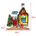 thumbnail image 3 of Navidad Ornamentos en miniatura Iluminio Snow Scene House Mini Tema de Navidad Resina tesanía DIY Navidad Vil Casa Miniatura Nevado Invierno Decor Santa sentada perfecl Casa de pueblo de nieve, 3 of 8