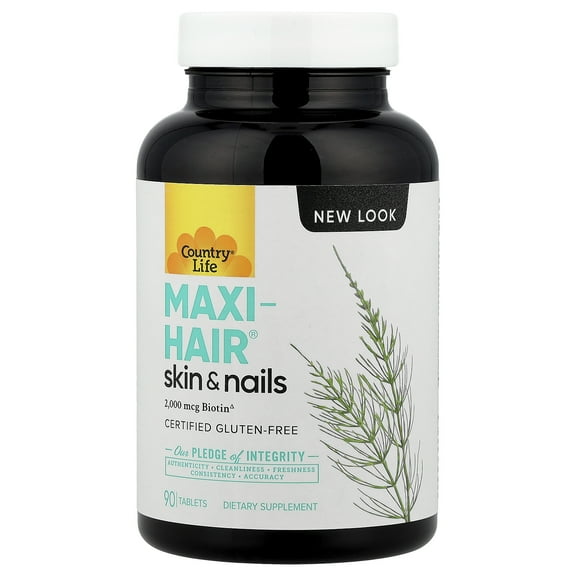 Country Life Maxi-Hair®, Skin & Nails, PABA Free, 90 Tablets