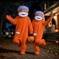 thumbnail image 4 of Big Mouth Monster Onesie, Snuggle Monster Furry Costume with Comb, Funny Cartoon Adult Jumpsuit Matching Loungewear, 4 of 6
