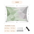 thumbnail image 6 of Sun Shade Sail 8x10Ft Sage Green and Grey Geometric Abstract 3D Art Uv Block Sunshade Canopy Outdoor Shade Cover Rectangle Shade Cloth For Patio Garden Yard Deck Pergola, 6 of 6