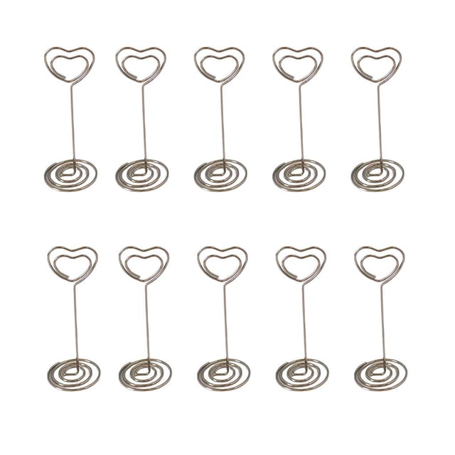 Kearding 10 piezas de de Metal para Hotel, soporte para placa de matrícula, soporte para tarjeta de nombre de compromiso de boda, soporte Kits de decoración para fiestas