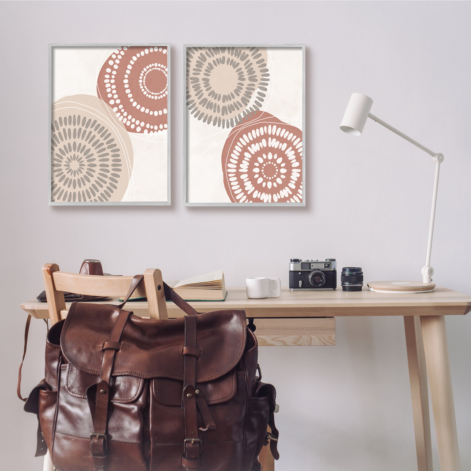 Stupell Industries Geometric Mandala Ink Drops Boho Circular Doodle,16 x 20, Design by Nina Blue