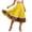 Yellow-Skirt, variant on Womens Midi Skirts Elastic Waist Flowy Bohemian Color Block Summer Casual Black L