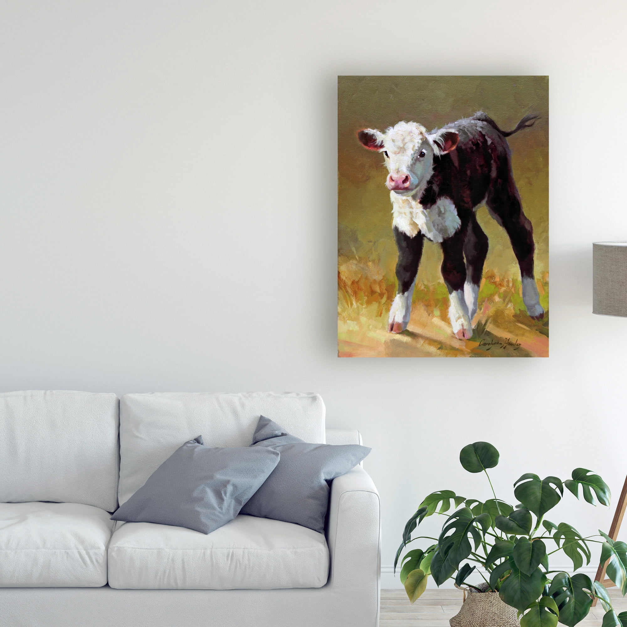 Trademark Fine Art 'Princess Cow' Canvas Art by Carolyne Hawley