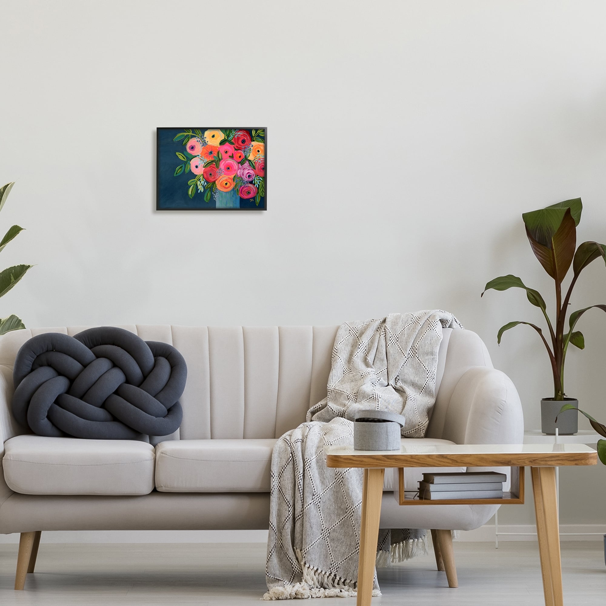 Stupell Industries Varied Roses Bouquet Painting Botanical & Floral Painting Black Framed Art Print Wall Art