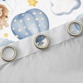 thumbnail image 4 of Homewish Cute Elephants Panda Monkey Blackout Curtains Set of 2 (52x84 Each) For Kids Children Teens,Cartoon Animal Window Curtains,Blue White Curtains and Drapes,Luxury Bedroom Decor, 4 of 6