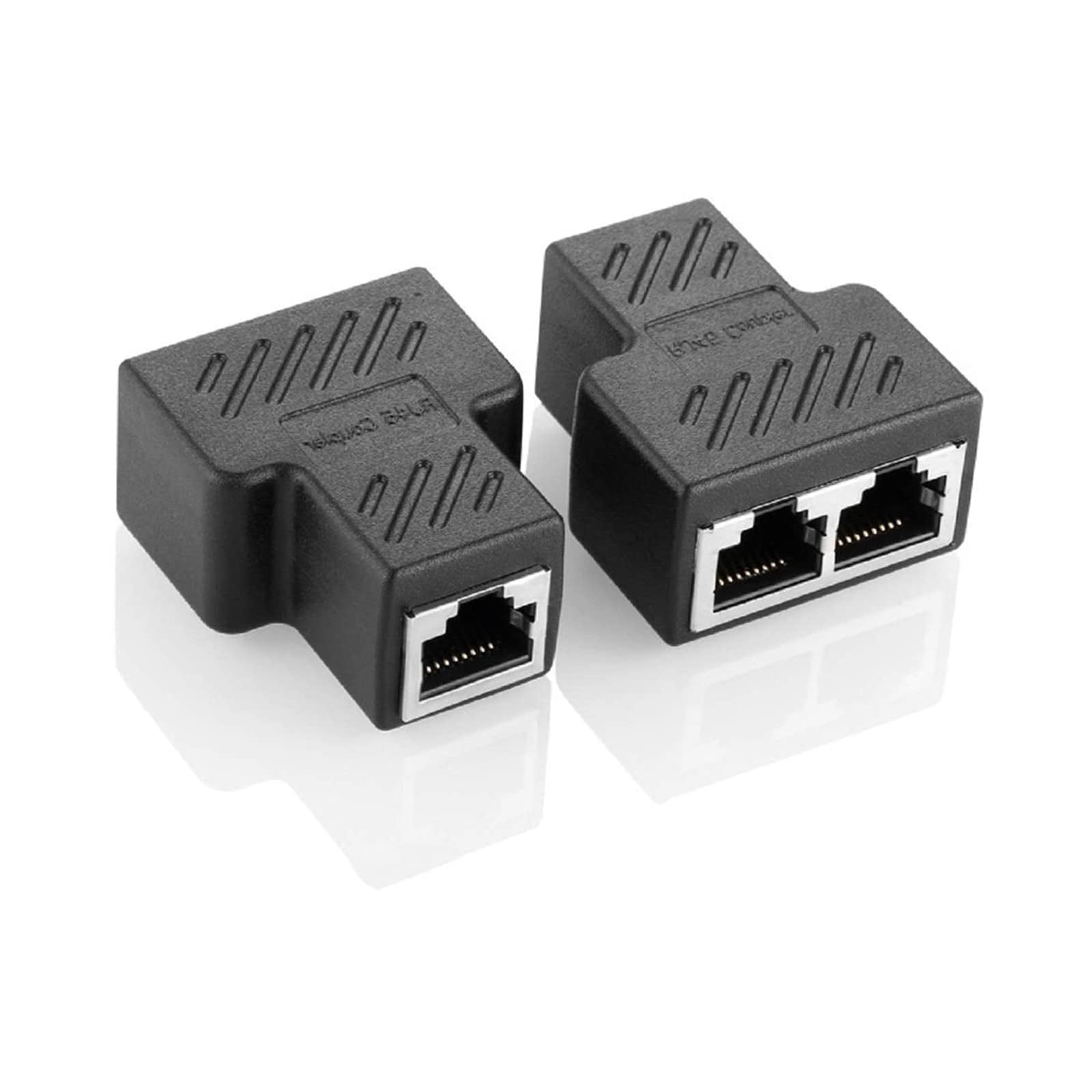 RJ45 Splitter, 1 to 2 Extender Connector Female to 2 Female 8P8C Extender Plug
