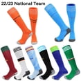 thumbnail image 2 of Calcetines de fútbol del equipo nacional para adultos y niños, medias de entrenamiento hasta la rodilla, con toalla gruesa, temporada 22/23 en  unisex, 2 of 2