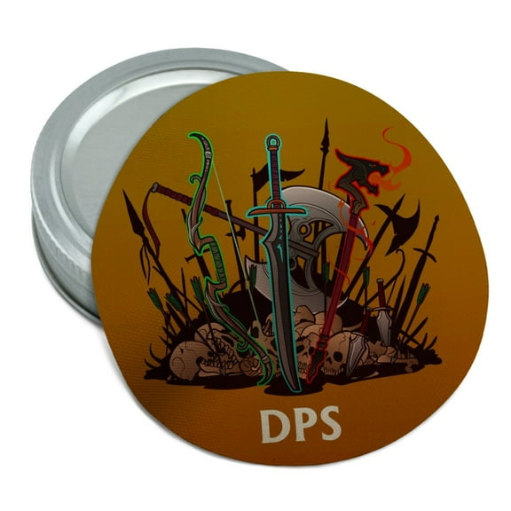 DPS Damage Per Second RPG MMORPG Class Role Playing Game Round Rubber Non-Slip Jar Gripper Lid Opener