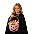 thumbnail image 3 of Halloween Candy Basket Woven Bin with Handles, Cute Candy Bowl for Outdoor Storage Home Organizer, Soft Basket to Fill, Decorative Container for Daily Use and Gift Giving, Fall Decor for Home, 3 of 5