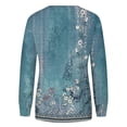 thumbnail image 4 of WTXUE Crewneck Sweatshirt Long Sleeve Shirts Blouses for Women Dressy Casual Floral Tunic Tops Pullover Tops for Women Trendy Womens Work Tops Beach Tops Sky Blue L, 4 of 4