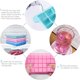 thumbnail image 2 of Bandejas de cubitos de hielo con tapas Paquete de 3 (rosa + azul + verde) Bandejas de cubitos de hielo de silicona flexibles de fácil liberación 36 piezas Moldes de cubitos de hielo sin BPA JAMW Sencillez, 2 of 5