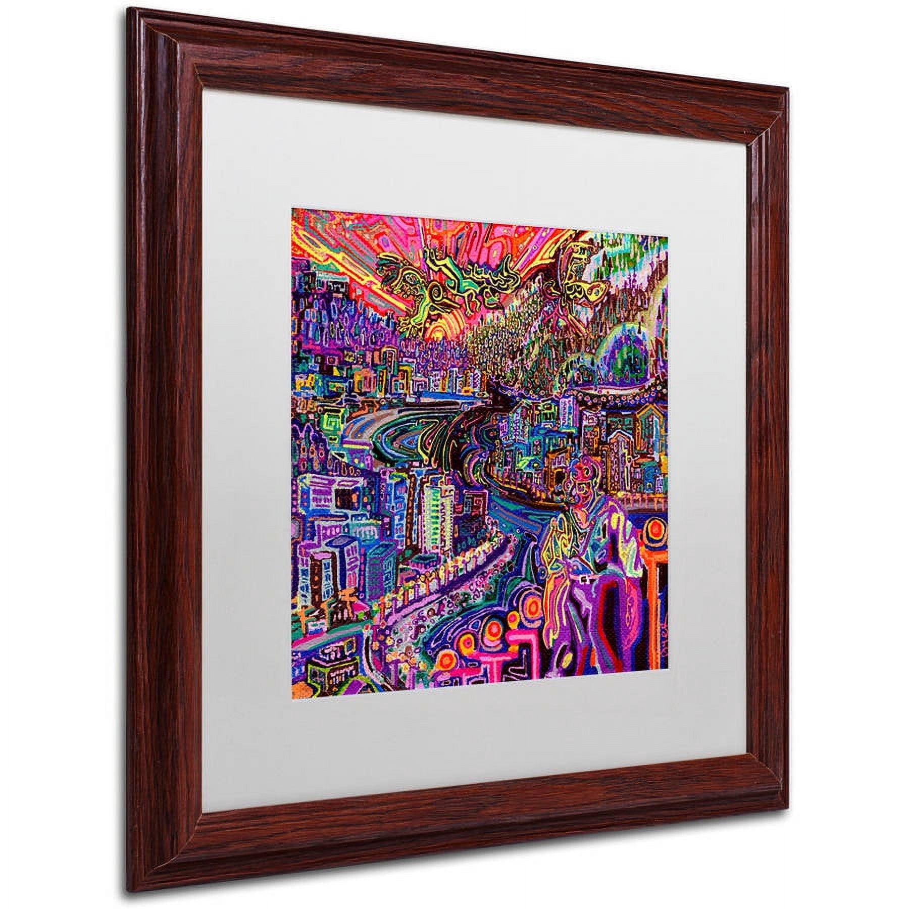 Trademark Fine Art "Hobo" Canvas Art by Josh Byer, White Matte, Wood Frame