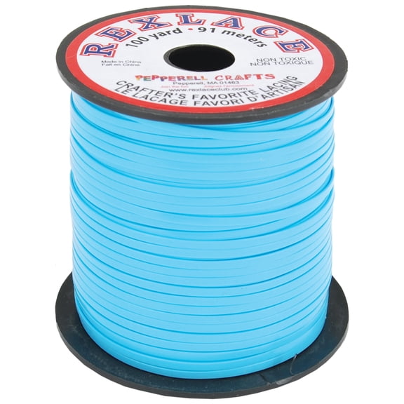 Pepperell Rexlace Plastic Lacing - 100 yards, Baby Blue