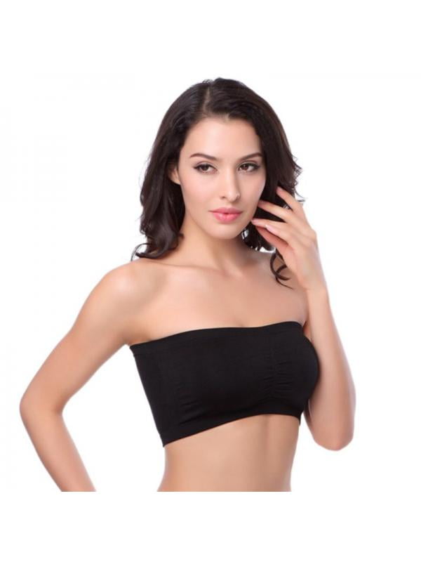 Topumt Lady Women Bra Vest Double Padded Large Size Seamless Wrapped