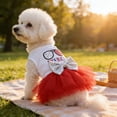 thumbnail image 4 of Ouuluon Dog Clothes Independence Day Dog Dress Tulle Skirts for Small Cat Dress Holiday Pet Outfits with Bowtie Patriotic Puppy Cats Apparel, 4 of 6