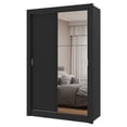 thumbnail image 1 of Ropero Closet Madesa Milano 2 Puertas 1 Espejo Color Negro 1, 1 of 5