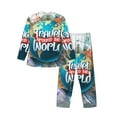 thumbnail image 2 of Bingfone Men'S Pajama Set 2 Piece Loungewear Pjs, Long Sleeve With Pajama Pants-Travel Around The World, 2 of 9