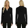 thumbnail image 6 of Shihyeh Women's UPF 50+ Lightweight Athletic Jacket Sun Protection Full Zip Long Sleeve Shirts Hiking Outdoor Pockets, 6 of 9