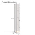 thumbnail image 6 of KAMEROUT Tall Narrow Storage Cabinet, Slim Bathroom Storage Organizer with Adjustable Shelves & 4 Leveling Feet, Freestanding Cabinet for Small Spaces, Kitchen, Living Room, White, 6 of 7