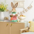 thumbnail image 6 of Easter Bunny Decor, 13.7in Large Bunnies Statue Outdoor Porch Decorations with Carrot, Sisal Tall Bunny Topiary Easter Standing Straw Rabbit for Indoor Garden Farmhouse Front Door, 6 of 6