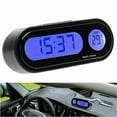 thumbnail image 4 of Mini Electronic Clock Time Watch Auto Dashboard Clocks Luminous Thermometer Black Digital Display Car Styling Accessories F6W0, 4 of 11