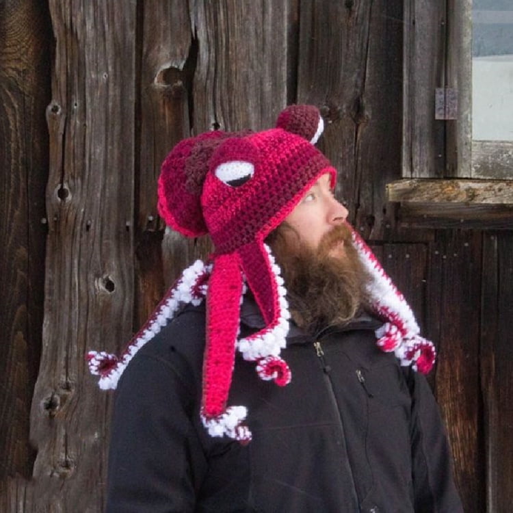 crochet octopus hat