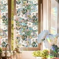 thumbnail image 3 of Window Privacy Film, Magnolia Stained Glass Window Clings Holographic Prism Bathroom Decorative Stickers Home Window Tint Sun Blocking Static Cling Door Covering 16.93" x 39.37 ", 3 of 9