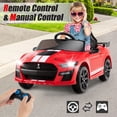 thumbnail image 6 of Licensed Ford Mustang GT500 Ride on Car for Kids by OLAKIDS, Battery Powered Electric Vehicle with Remote Control, Headlight, Power Display, USB, Music, Radio, Aged 3-8, 6 of 10