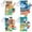 #B, variant on Crowdstage 4 Pack Soft Cloth Books Baby Books Bath Books 6-Pack for Baby Infant Toddler Kids Crinkle Squeaky Washable Chewable Non-Toxic Early Educational Giftable