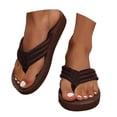 thumbnail image 3 of Slippers for Women,Sandals For Summer Comfortable Flip Flop Design For Daily Wear For Beach Outings And Relaxation,Womens Slippers,Brown,9, 3 of 9
