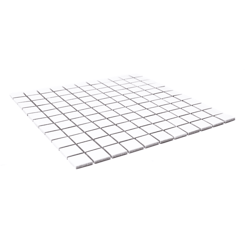The Tile Life Cube White Matte Porcelain Mosaic Floor & Wall Tile, 12 x 12 in, 10-Piece