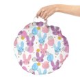thumbnail image 2 of Colorful Round Floor Cushion with Handle, Style Easter Bunnies and Eggs Pattern with Watercolor Painting, Decorative Pillow for Living Room & Dorms, 18" Round, Pale Pink Pale Blue, by Ambesonne, 2 of 4