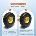 thumbnail image 5 of Solid PU Run Flat Tire Wheel 10 Inch 2 Pack 400 lbs Dynamic Load 450 lbs Static Load Flat Free Tubeless Tire for Hand Truck Utility Cart Dolly Garden Trailer, 5 of 6