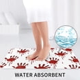 thumbnail image 6 of Bathroom Rugs Sets 3 Piece - Bloody Hand 1 Absorbent Non Slip Bath Mats, U-Shape Toilet Lid Cover, Contour Mat, Soft Washable Shower Mats Bath Rug Mat for Bathroom Tub Toilet, 6 of 7